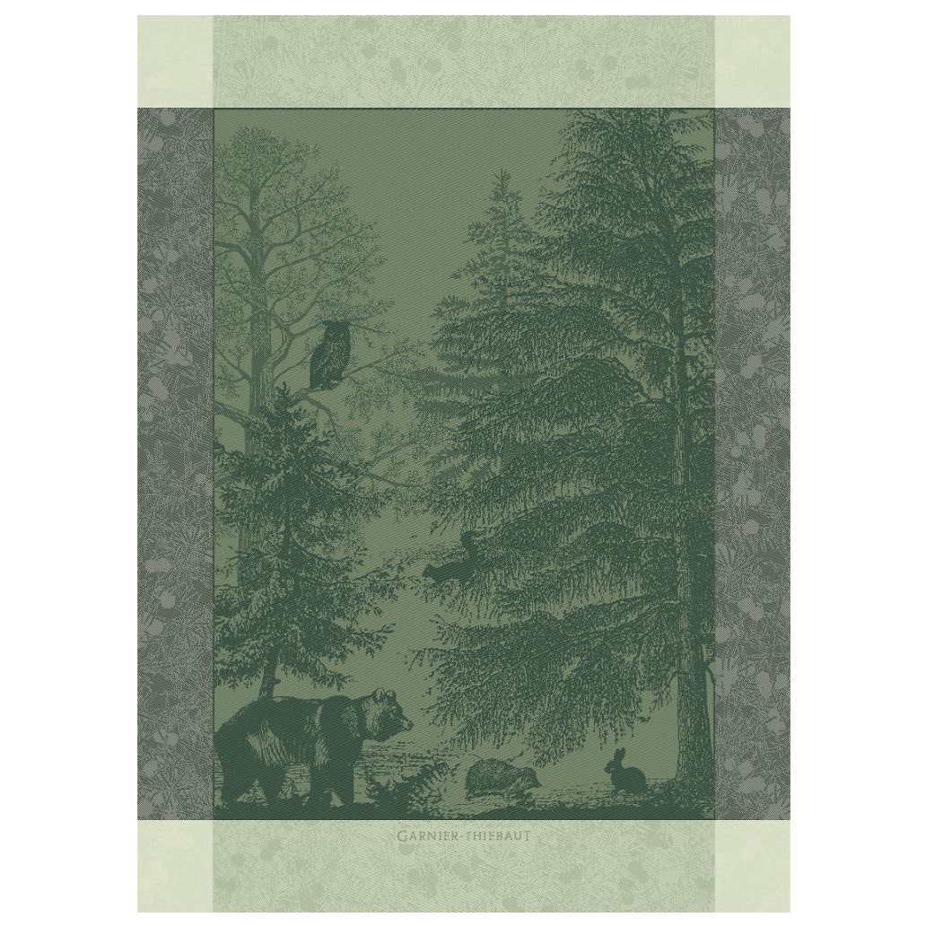 Garnier Thiebaut Animaux De La Foret Sapin Jacquard Kitchen Towel