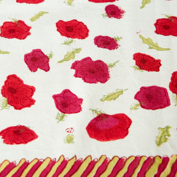 Couleur Nature French Tablecloth Poppies 59"x59"