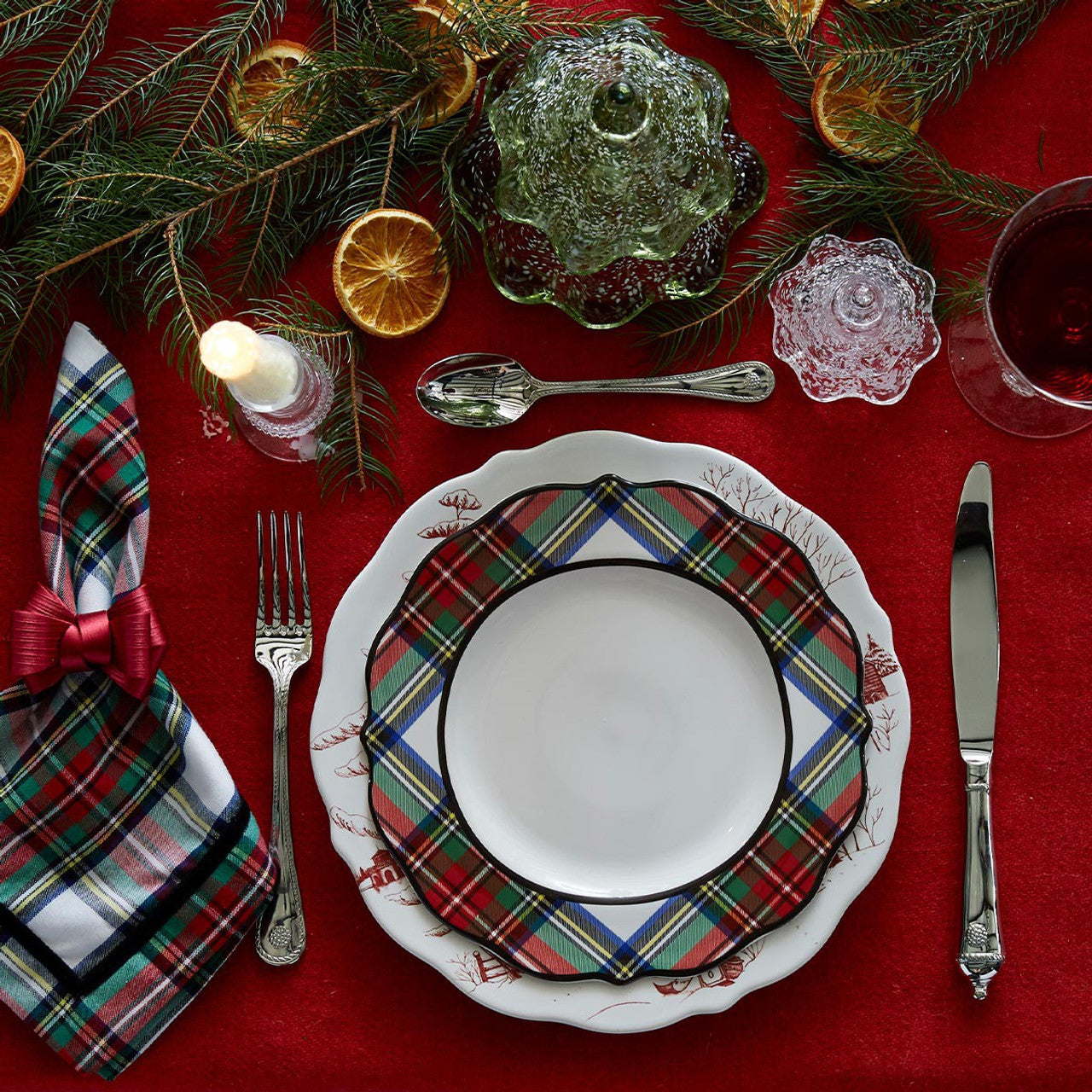 Juliska Stewart Tartan Dessert/Salad Plate