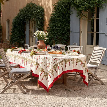 Couleur Nature Gooseberry French Tablecloth 59"59"