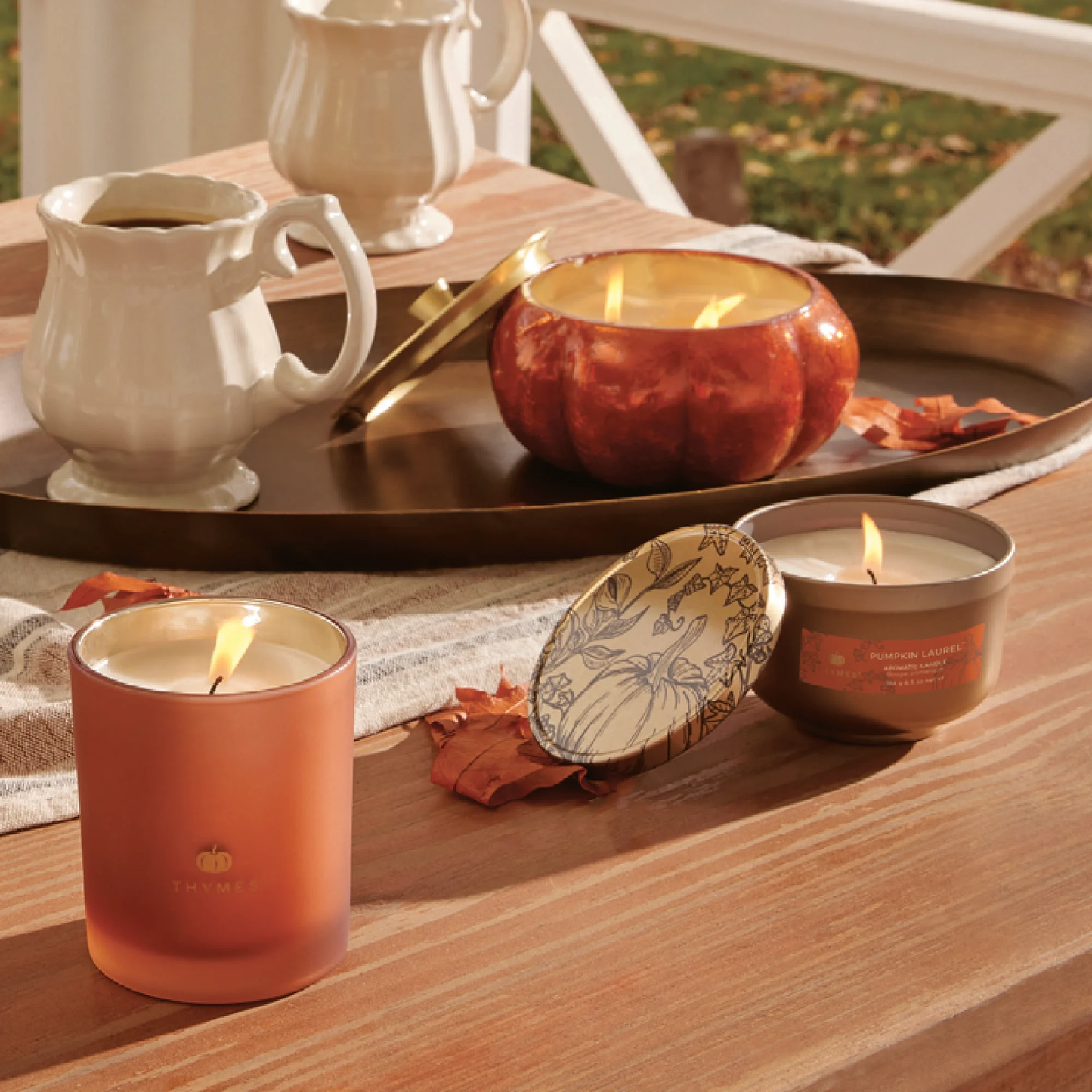 Thymes Pumpkin Laurel Statement Large Candle