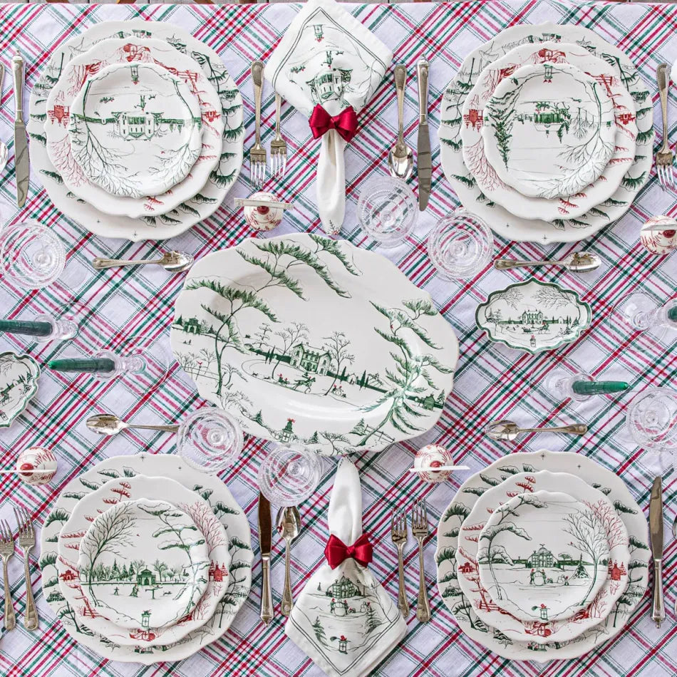 Juliska Country Estate Winter Frolic Party Plate Assorted Set/4 - Evergreen