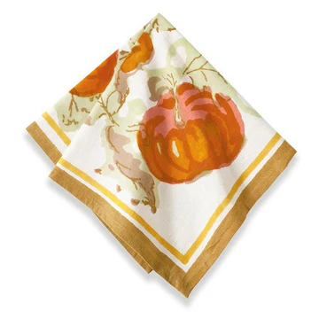 Couleur Nature Pumpkin Napkin Orange & Mustard