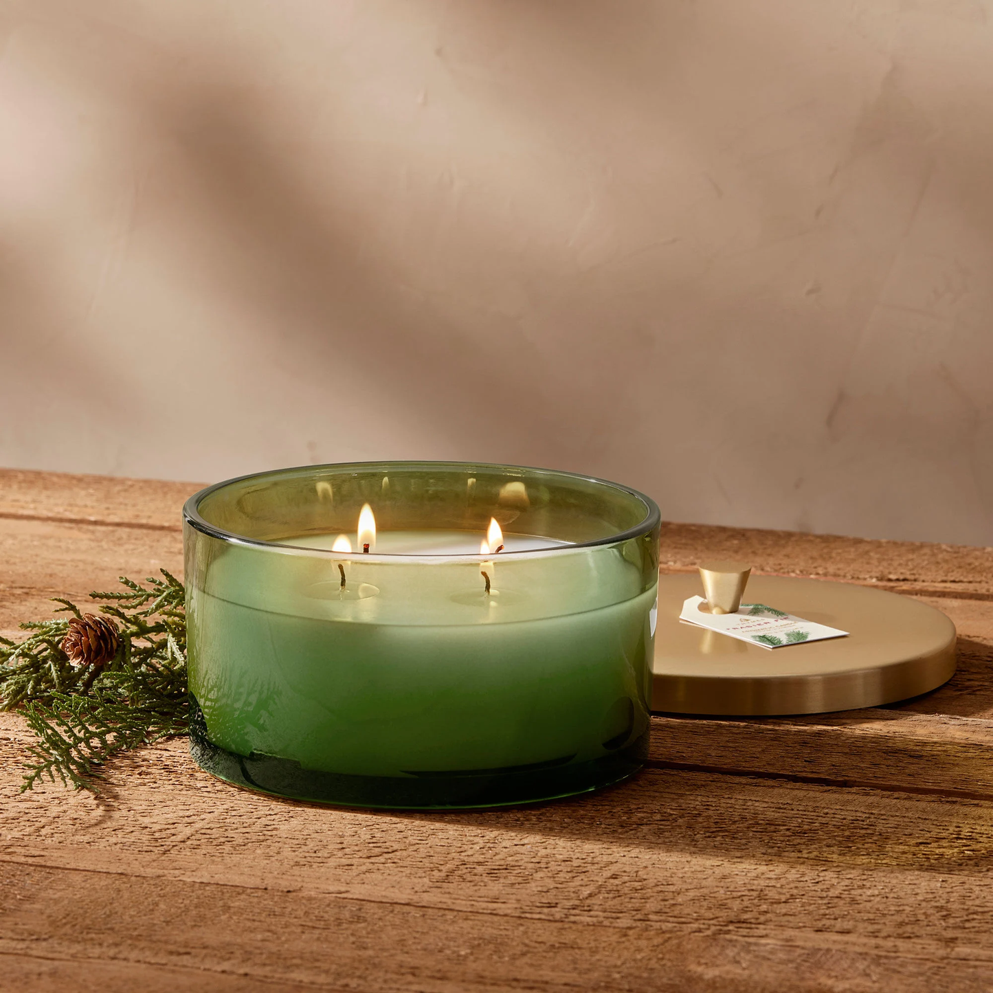 Thymes Frasier Fir Green 4-Wick Candle