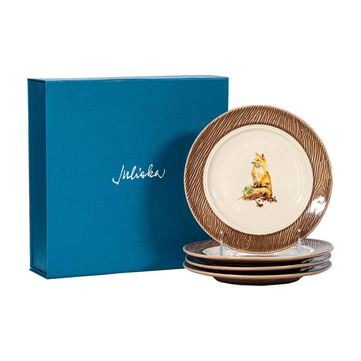 Juliska Forest Walk Set of 4 Animal Cocktail Plates