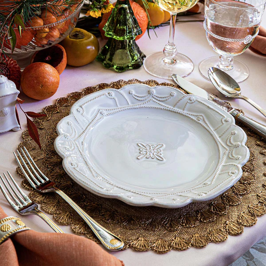 Juliska Jardins du Monde Dinner Plate - Whitewash