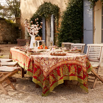 Couleur Nature French Tablecloth Noel 59"x86"