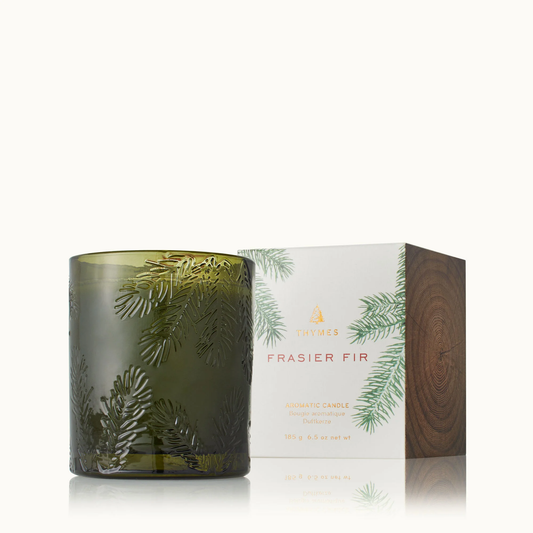 Thymes Frasier Fir Green Glass Candle