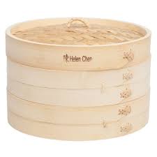 Bamboo Steamer with Lid, 10"