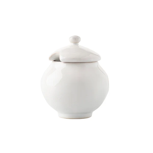 Juliska Puro Sugar Bowl with Lid- Whitewash