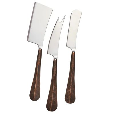 W'bury Copper Cheese Knife Set