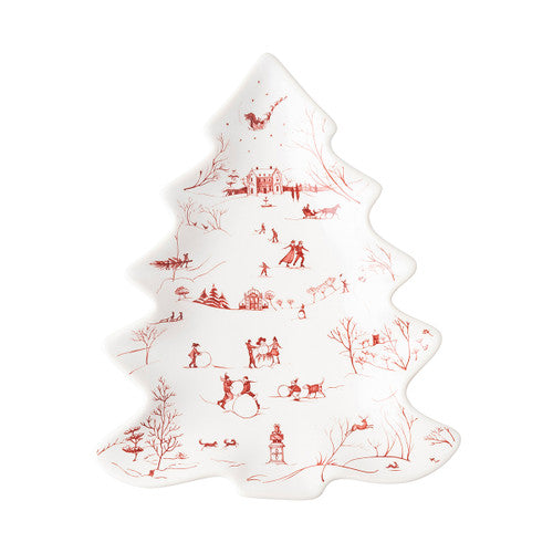 Juliska Country Estate Winter Frolic 10" Tree Tray Ruby