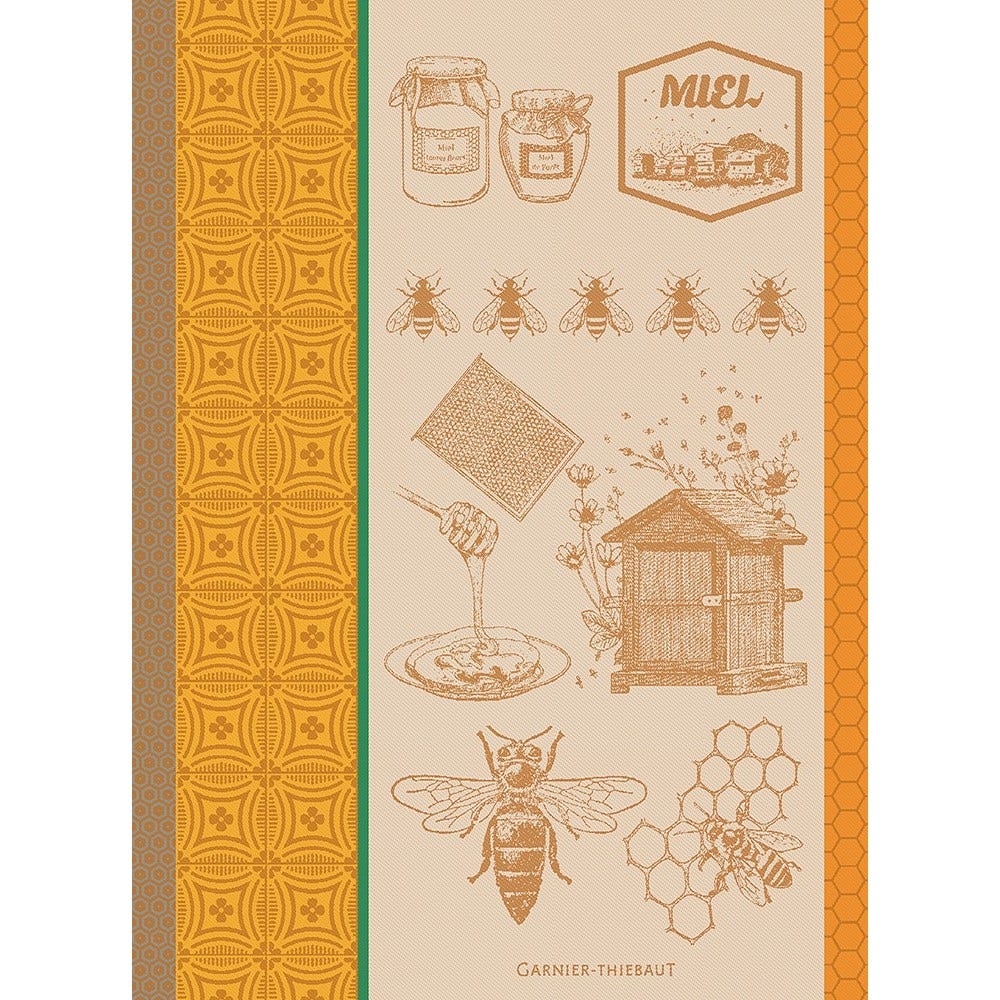 Garnier Thiebaut Miel Et Abeilles Ocre Kitchen Towel