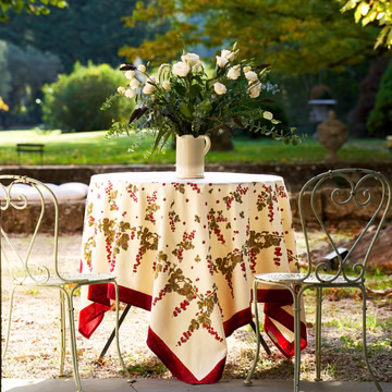 Couleur Nature Gooseberry French Tablecloth 59"59"