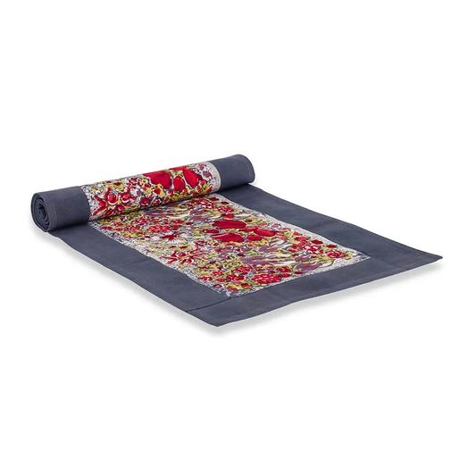 Couleur Nature Jardin Runner Red & Grey 16"x72"