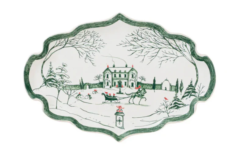 Juliska Country Estate Winter Frolic 7" Tray- Evergreen