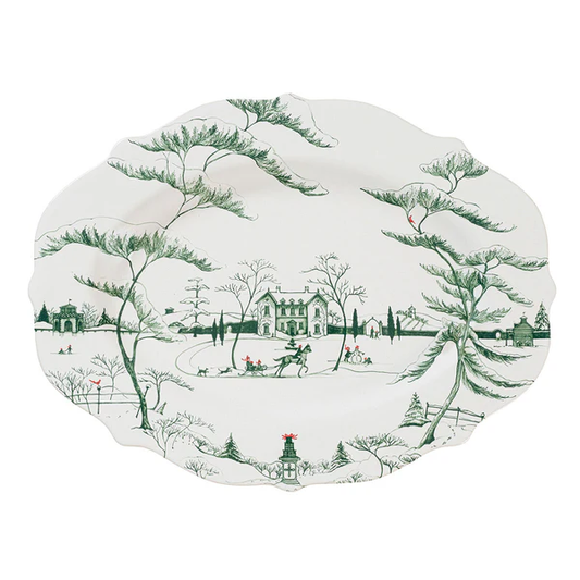 Juliska Country Estate Winter Frolic 18" Platter - Evergreen