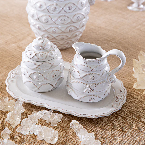 Juliska Jardins du Monde Creamer and Sugar Set/3pc - Whitewash