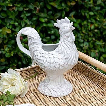 Juliska Clever Creatures Ceramic Rooster Pitcher