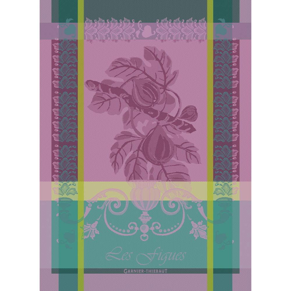 Garnier Thiebaut Les Figues Purple Jacquard Kitchen Towel