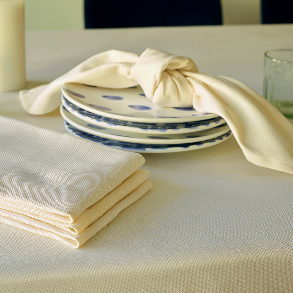 Garnier Thiebaut Natte Ivory Napkin, 100% Cotton, Set of 4